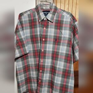 Ralph Lauren Blake Plaid XL Button Down Collar Cotton Shirt